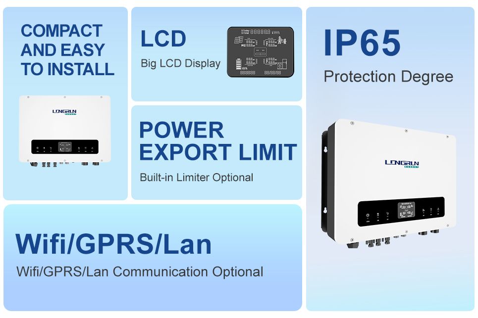 În Longrun, suntem specializați în furnizarea de diverse invertoare invertoare cu undă sinusoidală, invertoare electrice, invertoare conectate la rețea, invertoare hibride fotovoltaice, sisteme de monitorizare a bateriei, invertoare 12V, IP65
