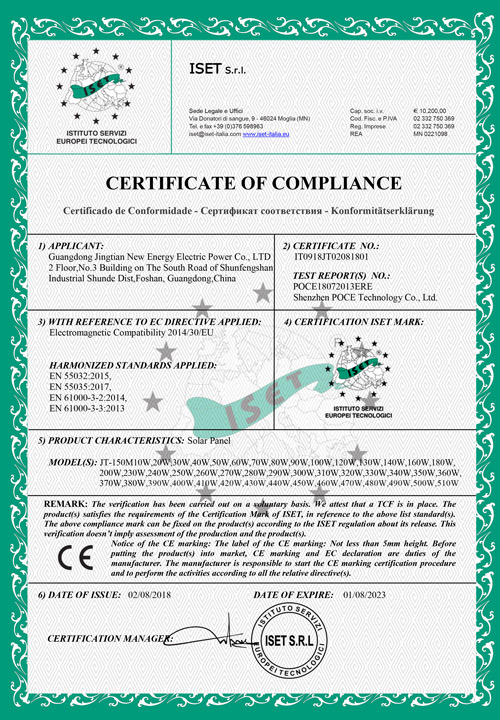 carta intestata chứng thực cho mỗi impianto